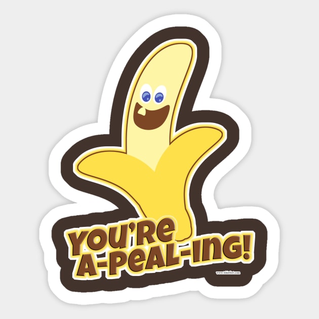 Appealing Banana Slogan Sticker by Tshirtfort